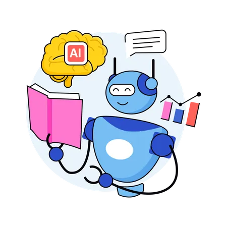 Enhance The Learning With Ai Teaching Illustration