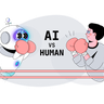 free ai vs human illustrations