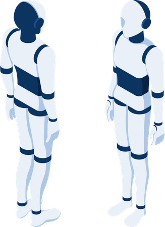 Artificial intelligence robotics Illustration