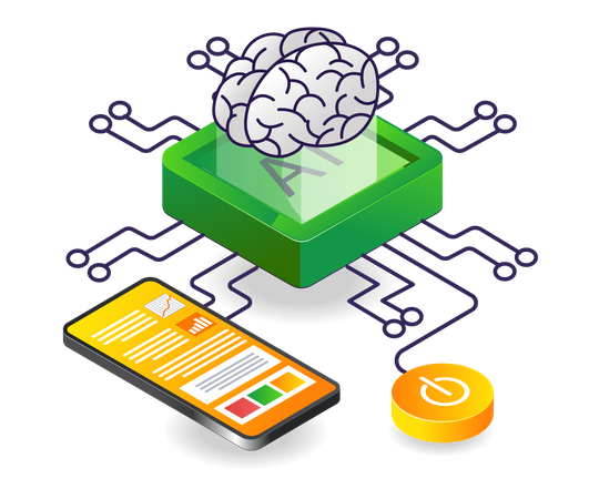 Artificial intelligence technology  Illustration