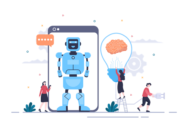 Artificial Intelligence Technology  Illustration