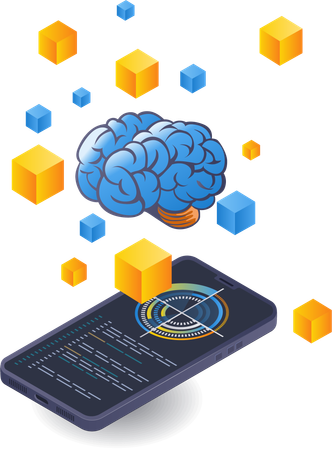 Artificial intelligence technology smartphone analyst  Illustration