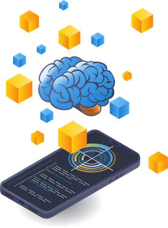 Artificial intelligence technology smartphone analyst  Illustration