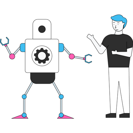 Artificial intelligent robot technology  Illustration