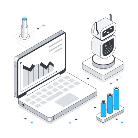 Artificial Marketing  Illustration