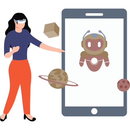 Artificial Mobile Robot Chat Maintenance  Illustration