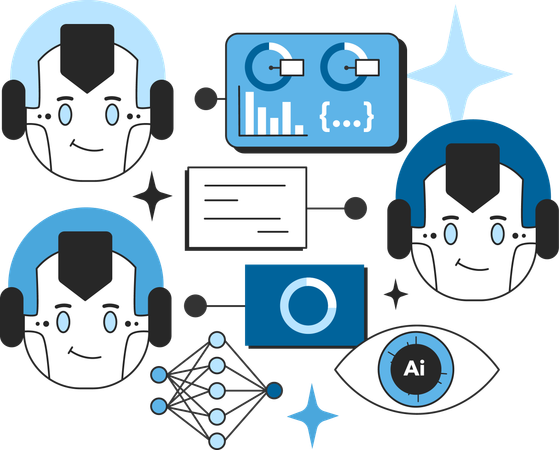 Artificial neural network  일러스트레이션