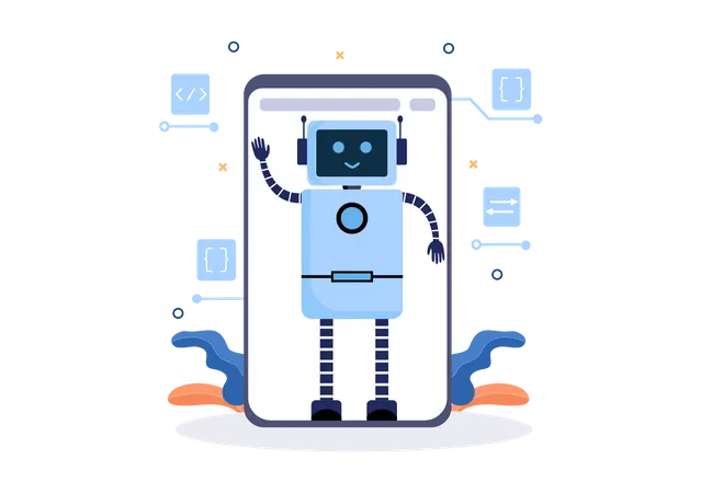 Artificial Robot Technology Illustration
