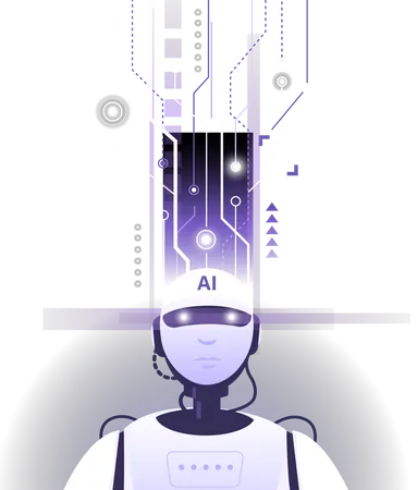 Artificial Robot Technology Illustration