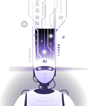 Artificial Robot Technology  Illustration