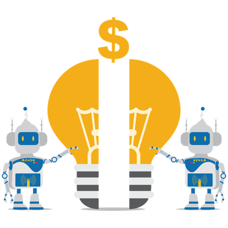 Artificially intelligent Lightbulb  Illustration