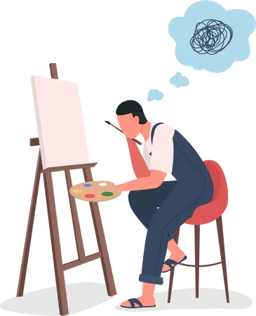 Artist struggling  Illustration