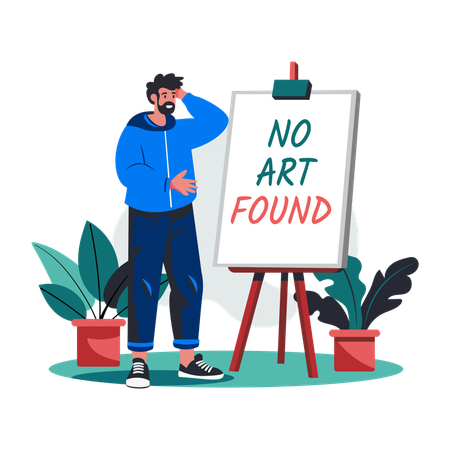 Artist with no art found  Illustration