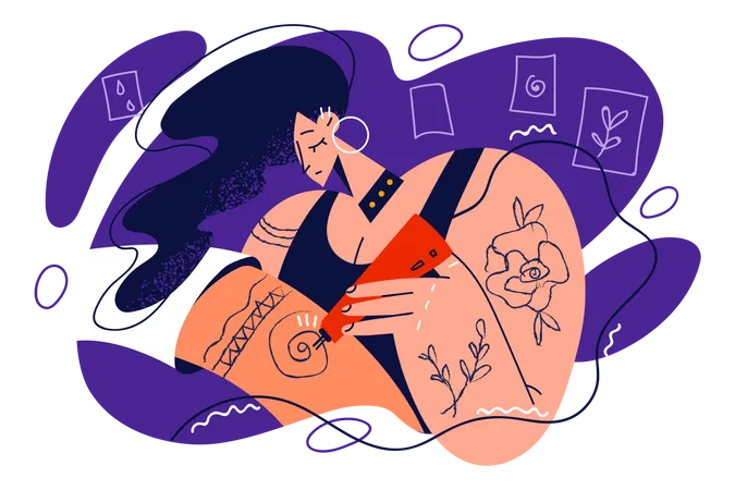 Tatuadora femenina  Illustration