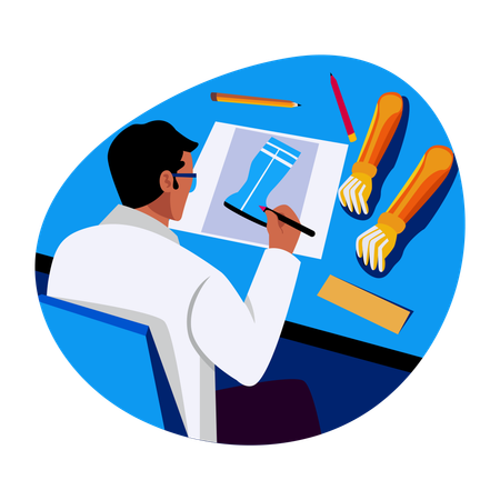 Artiste faisant des croquis en direct  Illustration