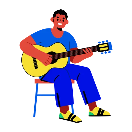 Artiste de guitare  Illustration