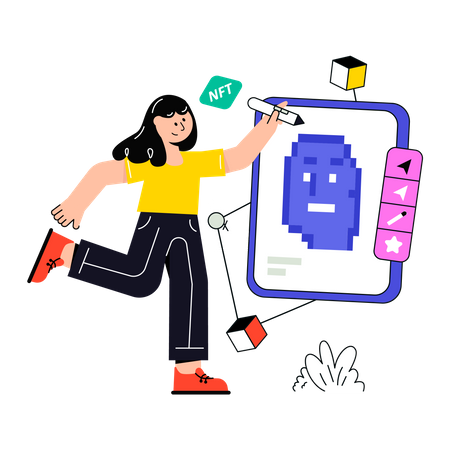 Artiste nft  Illustration