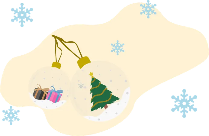 Bola de árvore de natal  Ilustração