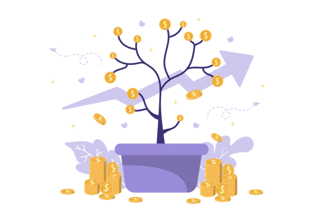 Árvore de dinheiro  Ilustração