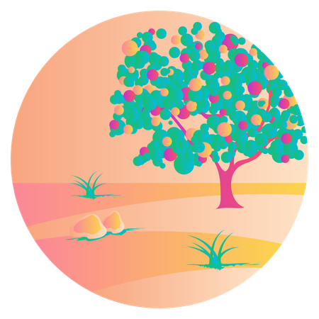 Árvore frutífera Ilustração