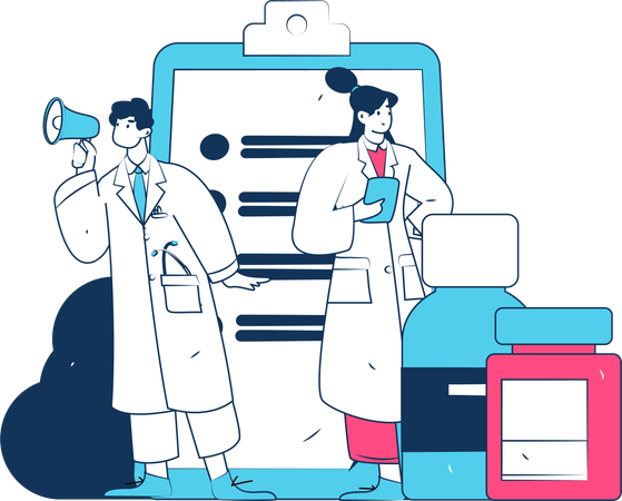 Arzt forscht zum Coronavirus  Illustration