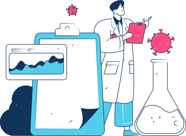 Arzt forscht zum Coronavirus  Illustration