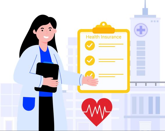 Arztratschläge zur Krankenversicherung  Illustration