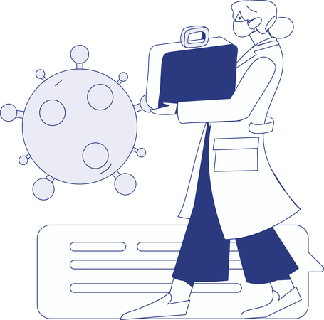 Arzt wehrt sich gegen Corona  Illustration