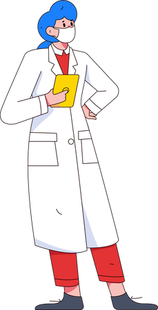 Ärztin im Stehen  Illustration