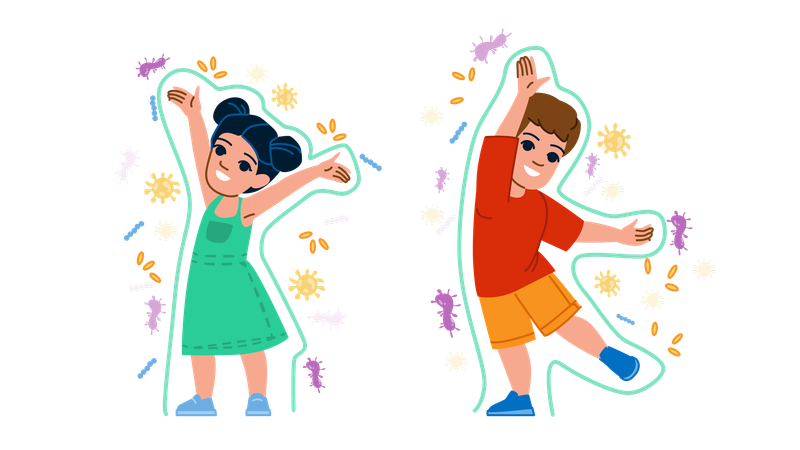 As crianças estão livres de germes  Illustration
