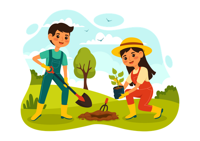 As pessoas gostam de jardinagem  Ilustração
