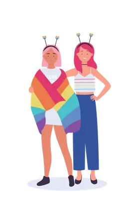 Asexual Couple  Illustration