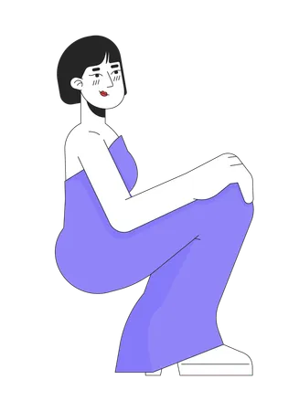 Asian woman  Illustration