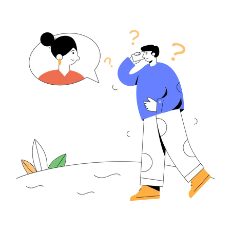 A Character Based Flat Illustration Of Ask Illustration