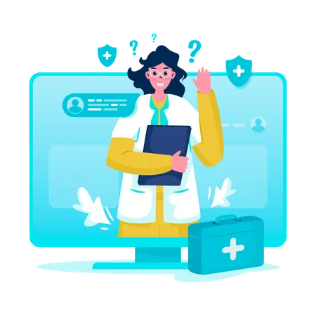 Ask doctor online  Illustration