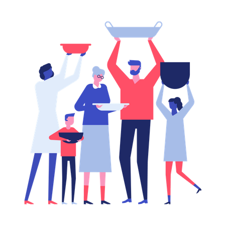 Ask for food  Illustration