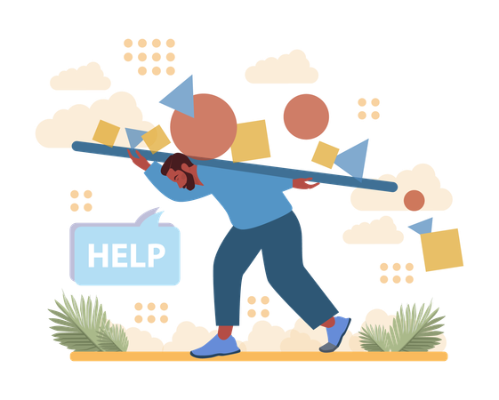 Asking for help  Illustration