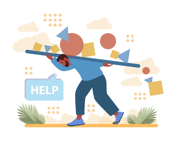 Asking for help  Illustration