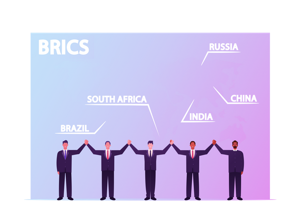 Asociación BRICS de las principales economías nacionales emergentes  Ilustración