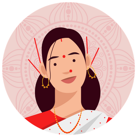 Assamee female  Illustration