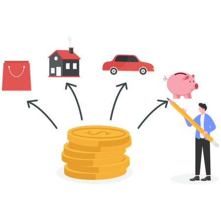 Asset allocation dividing an investment portfolio among different asset categories  Illustration