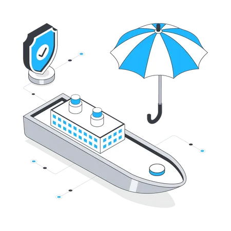 Assicurazione della barca  Illustration