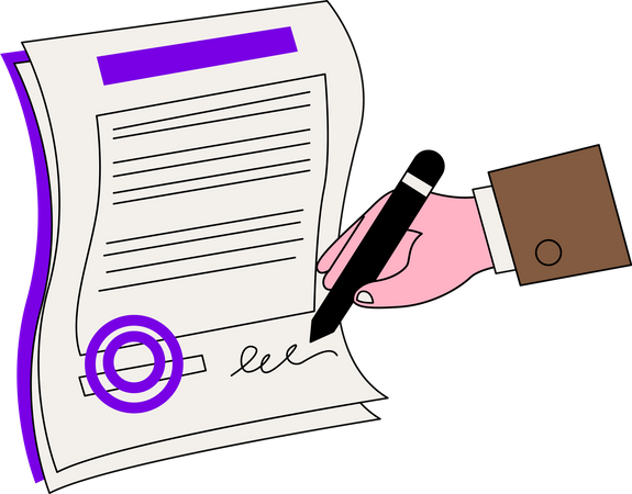 Assinatura do acordo  Ilustração