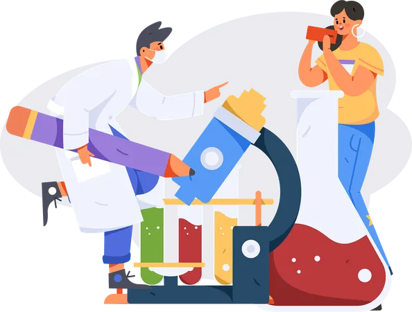 Assistante de laboratoire recherche en médecine  Illustration