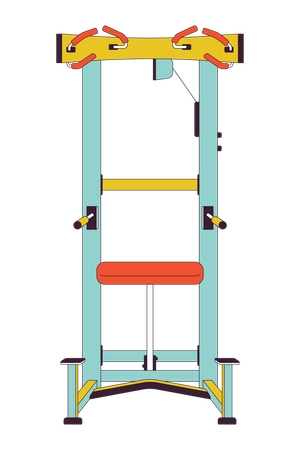 Assisted pullup machine  Illustration