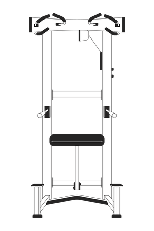 Assisted pullup machine  Illustration