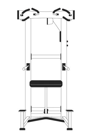 Assisted pullup machine  Illustration