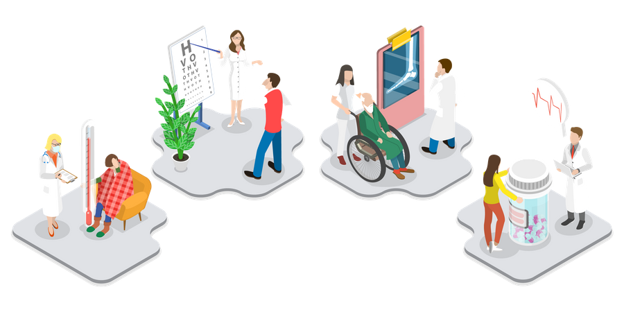 Cuidados médicos  Ilustração
