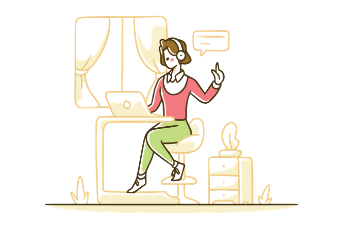 Assistente pronto para ajudar  Ilustração