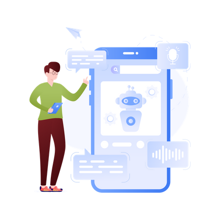 Assistente virtual  Ilustração
